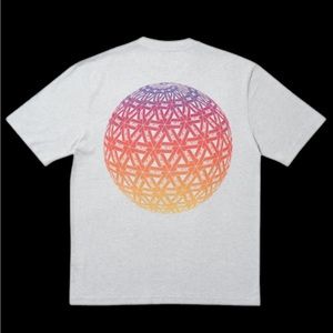 NWT 2019 PALACE GLOBULAR SHIRT GREY MARL MENS MEDIUM DEADSTOCK UNOPENED